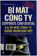 Bí mật công ty  50 bí mật công ty không muốn bạn biết  cynthia shapiro; bùi quang khải dịc