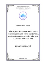 Xây dựng chiến lược phát triển của tổng công ty công nghiệp hóa chất mỏ   vinacomin đến năm 2020 tầm nhìn đến năm 2030