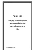 Khóa luận tốt nghiệp giải pháp hoàn thiện hệ thống kênh phân phối lốp ô tô tại công ty cổ phần cao su đà nẵng