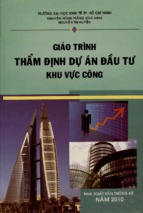 Giáo trình thẩm định dự án đầu tư khu vực công  nguyễn hồng thắng (chủ biên), nguyễn thị huyề