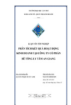 Luận văn tốt nghiệp phân tích kết quả hoạt động kinh doanh tại công ty cổ phần bê tông ly tâm an giang