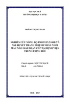 Tóm tắt luận án tiến sĩ y học nghiên cứu nồng độ protein s100b và nse huyết thanh ở bệnh nhân nhồi máu não giai đoạn cấp tại bệnh viện trung ương huế