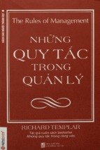 Những quy tắc trong quản lý  những chỉ dẫn cụ thể để mang lại thành công trong quản lý  richard templar; nguyễn công điều dịc