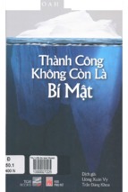 Thành công không còn là bí mật  noah st. john; uông xuân vy, trần đăng khoa dịc