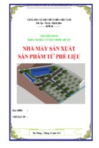 Thuyết minh báo cáo đầu tư xây dựng dự án nhà máy sản xuất sản phẩm từ phế liệu