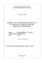 Nghiên cứu lược đồ chia sẻ bí mật và ứng dụng của chúng vào việc thi tuyển sinh đại học