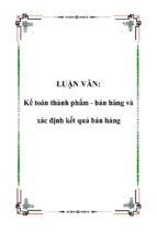 Kế toán thành phẩm   bán hàng và xác định kết quả bán hàng