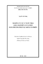 Khóa luận tốt nghiệp nghiên cứu xử lý nước thải giàu chất hữu cơ và nitơ bằng phương pháp sục khí luân phiên   đh quốc gia hà nội