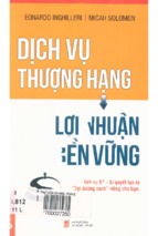 Dịch vụ thượng hạng, lợi nhuận bền vững  leonardo inghilleri, micah solomon; minh nguyễn dị