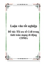 Tối ưu số cell trong tính toán mạng di động cdma