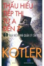 Thấu hiểu tiếp thị từ a đến z  b80 khái niệm nhà quản lý cần biết  cphilip kotler; lê hoàng anh dịc