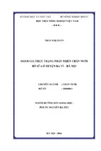 đề tài tốt nghiệp đánh giá thực trạng phát triển chăn nuôi bò sữa ở huyện ba vì   hà nội