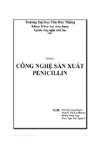 đề tài công nghệ sản xuất penicillin