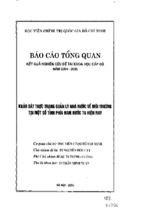 Khảo sát thực trạng quản lý nhà nước về môi trường tại một số tỉnh phía nam ở nước ta hiện nay