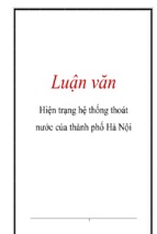 Hiện trạng hệ thống thoát nước của thành phố hà nội