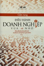 Cẩm nang điều hành doanh nghiệp vừa và nhỏ  diệp an