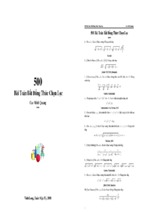 500 bài toán bất đẳng thức chọn lọc