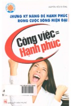 Công việc = hạnh phúc  những kỹ năng để hạnh phúc trong cuộc sống hiện đại  nguyễn hữu thăn