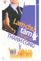 Làm chủ tâm lý để gặt hái thành công  nguyễn quốc trung, chu nguyệt lon