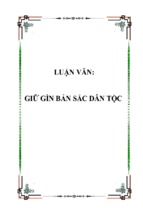 Giữ gìn bản sắc dân tộc