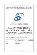 Khóa luận tốt nghiệp xây dựng hệ thống quản lý bảo mật trên android smartphones