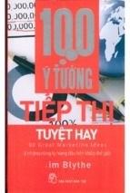 100 ý tưởng tiếp thị tuyệt hay  jim blythe; mạc tú anh dịc