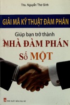 Giải mã kỹ thuật đàm phán  giúp bạn trở thành nhà đàm phán số một  nguyễn thơ sin