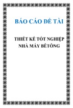 đề tài báo cáo thiết kế nhà máy bêtông