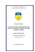 Xây dựng chiến lược kinh doanh xăng dầu cho tổng công ty dầu việt nam đến năm 2025