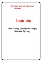 Thiết kế cung cấp điện cho công ty đóng tàu hạ long