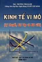 Kinh tế vi mô  (lý thuyết, bài tập và bài giải)  trương thị hạn