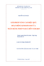 Giải pháp nâng cao hiệu quả hoạt động kinh doanh của ngân hàng tmcp nam á đến năm 2015