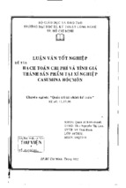 Hạch toán chi phí và tính giá thành sản phẩm tại xí nghiệp casumina hóc môn