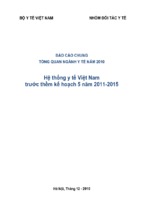 Hệ thống y tế việt nam trước thềm kế hoạch 5 năm 2011 2015