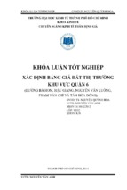 Chuyên đề tốt nghiệp xây dựng bảng giá đất thị trường khu vực quận 6 tp. hồ chí minh