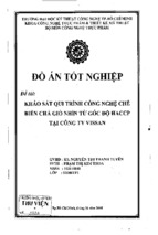 Khảo sát quy trình công nghệ chế biến chả giò nhìn từ góc độ haccp tại công ty visan   phạm thị kim hoa