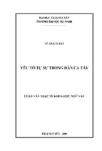 Luận văn thạc sĩ yếu tố tự sự trong dân ca tày