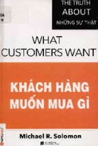 Khách hàng muốn mua gì  michael r. solomon; cẩm chi dịc