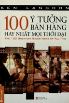 100 ý tưởng bán hàng hay nhất mọi thời đại  ken langdon; nhóm bkd47 dịch, hồng duyên hiệu đín