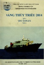 Bảng thủy triều 2014  tập 1 hòn dáu, hồng gai, cửa ông, cửa hội, cửa gianh, cửa việ