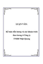 Kế toán tiền lương và các khoản trích theo lương ở công ty tnhh nhật quang