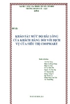 đề tài khảo sát mức độ hài lòng của khách hàng đối với dịch vụ của siêu thị coopmart