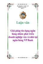 đề tài giải pháp tín dụng ngân hàng nhằm phát triển doanh nghiệp vừa và nhỏ tại vpbank