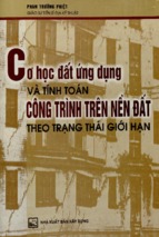 Cơ học đất ứng dụng và tính toán công trình trên nền đất theo trạng thái giới hạn  phan trường phiệ