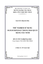 Thử nghiệm sử dụng oligochitosan trong bảo quản măng tây tươi