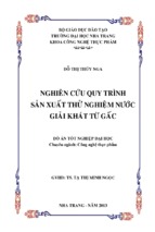 Nghiên cứu quy trình sản xuất thử nghiệm nước giải khát từ gấc