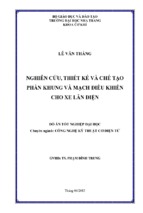 Nghiên cứu, thiết kế và chế tạo phần khung và mạch điều khiển cho xe lăn