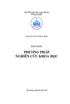 Bài giảng phương pháp nghiên cứu khoa học