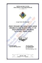 Phân tích kết quả hoạt động kinh doanh tại chi nhánh công ty docimexco docifish