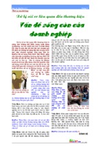 Xử lý rủi ro liên quan đến thương hiệu vấn đè sống còn của doanh nghiệp